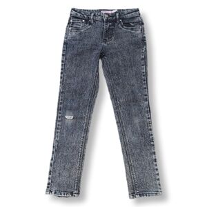 3/$20 Crest Jeans Distressed Acid Wash Black Slim Denim Girls Size 10